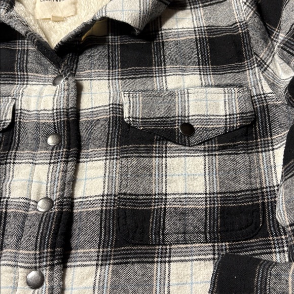 Lucky Plaid Flannel Sherpa Jacket | Size Medium - Picture 4 of 11